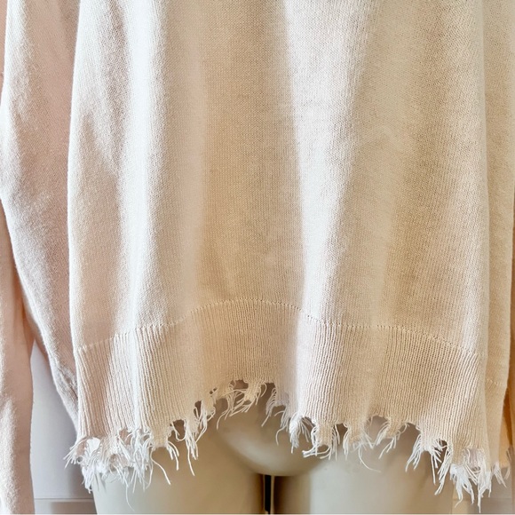 Nation LTD Jolie Cropped Frayed Sweater Medium - Picture 7 of 15